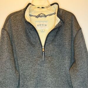 Orvis Men's Charcoal Zip-Up Sweater